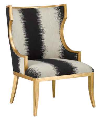 Currey & Co. Garson Gold Armchair, Otunga Kona 7000-0842