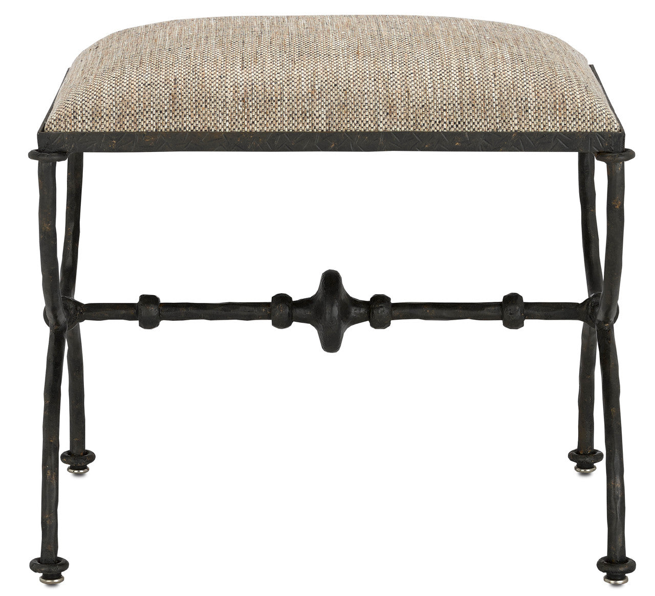 Currey & Co. Agora Peppercorn Ottoman 7000-0992