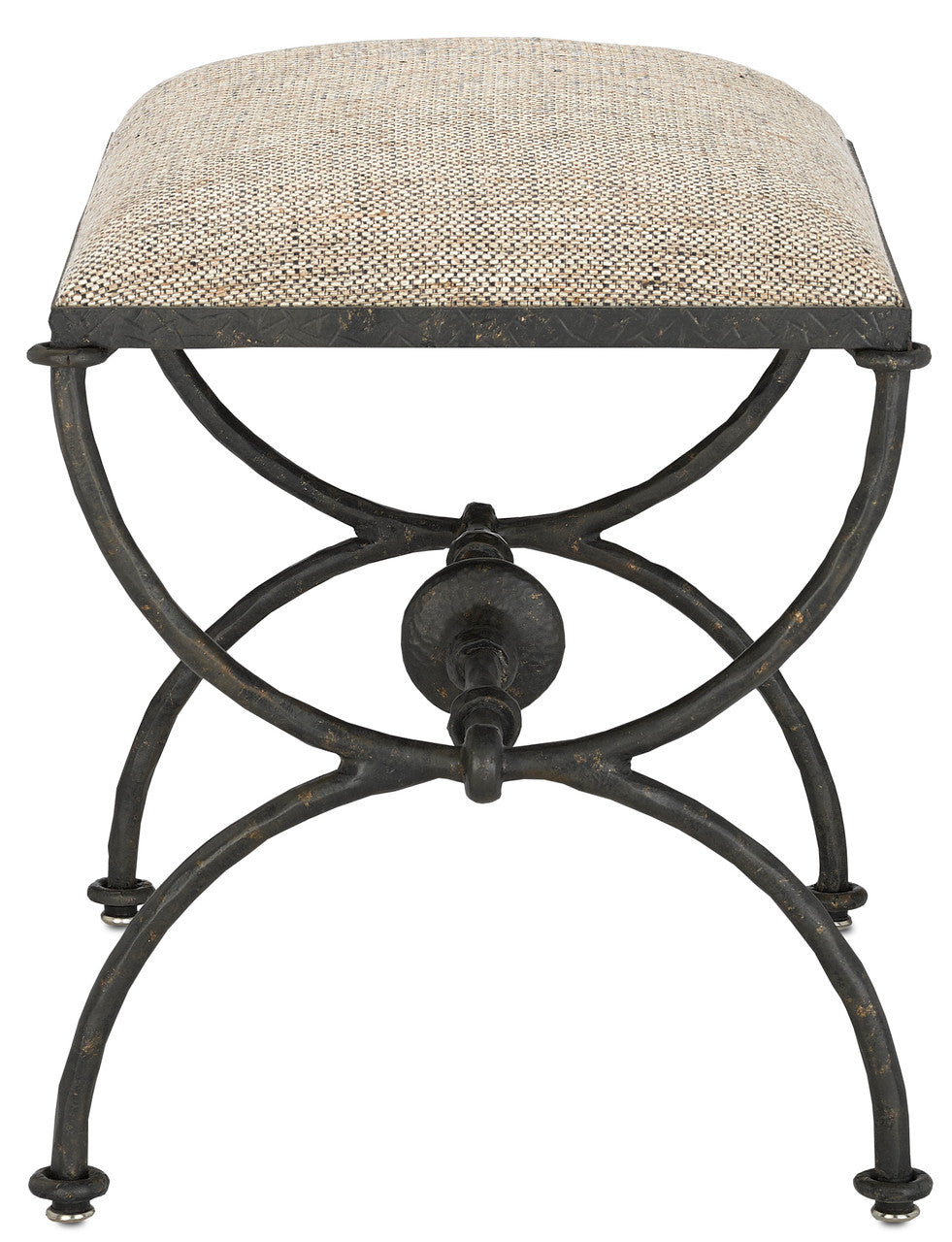 Currey & Co. Agora Peppercorn Ottoman 7000-0992