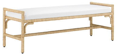 Currey & Co. Olisa Muslin Bench 7000-1171