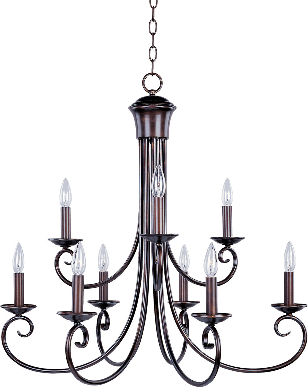 Maxim Loft 9-Light Chandelier in Oil Rubbed Bronze 70006OI