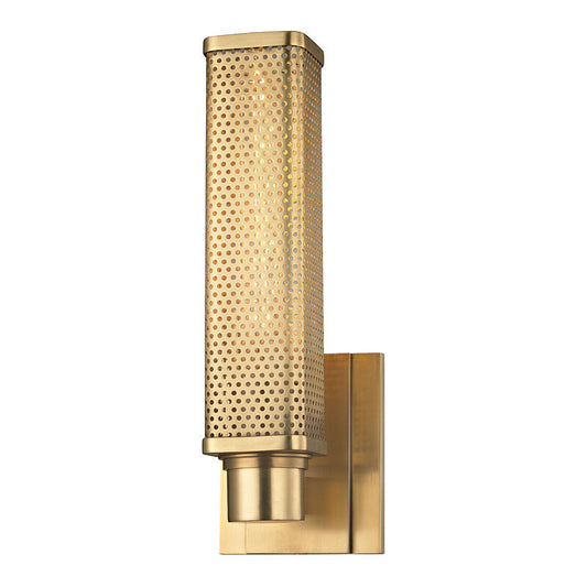 Hudson Valley Lighting Gibbs Wall Sconce in Aged Brass 7031-AGB