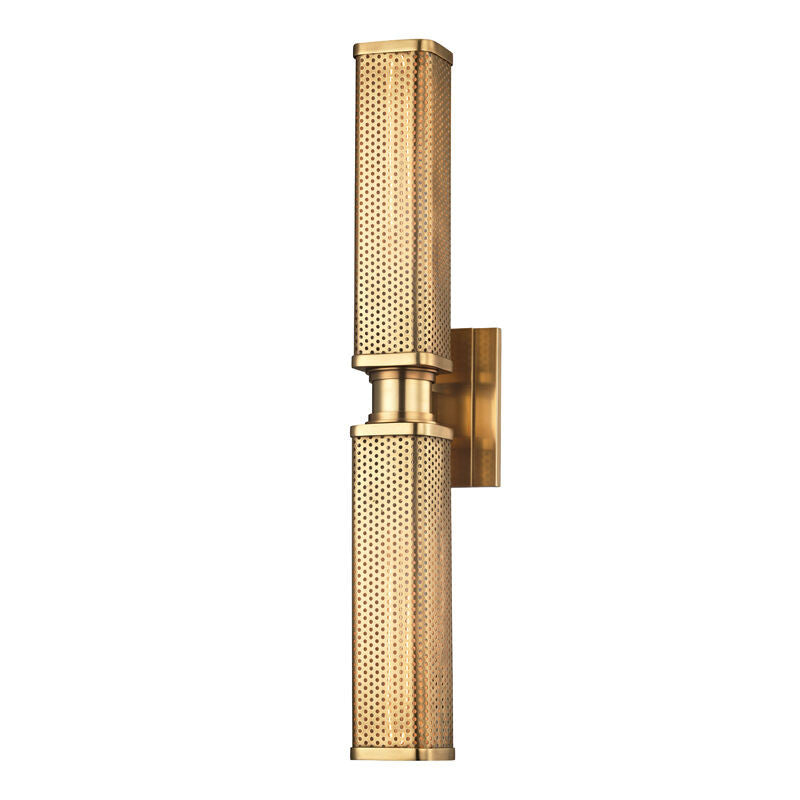 Hudson Valley Lighting Gibbs Wall Sconce in Aged Brass 7032-AGB