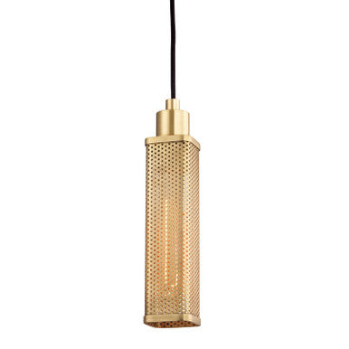 Hudson Valley Lighting Gibbs Pendant in Aged Brass 7033-AGB