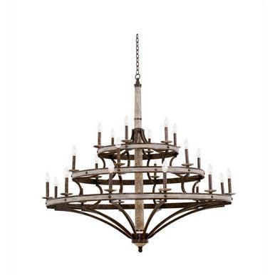 Kalco Coronado (12+6+6) Light 3 Tier Chandelier 7044FG