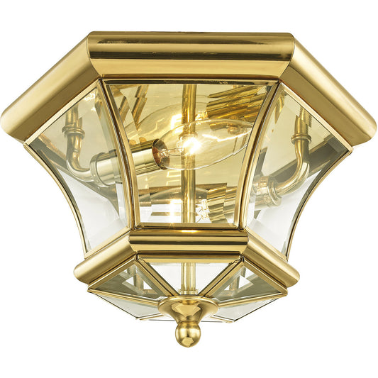 Livex Lighting Monterey/Georgetown Collection 2 Light Polished Brass Ceiling Mount in Polished Brass 7052-02