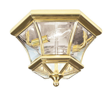 Livex Lighting Monterey/Georgetown Collection 2 Light Polished Brass Ceiling Mount in Polished Brass 7052-02