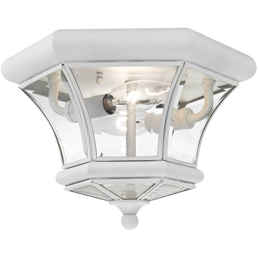 Livex Lighting Monterey/Georgetown Collection 2 Light White Ceiling Mount in White 7052-03