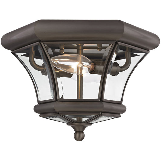 Livex Lighting Monterey/Georgetown Collection 2 Light Bronze Ceiling Mount in Bronze 7052-07