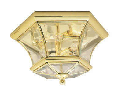 Livex Lighting Monterey/Georgetown Collection 3 Light Polished Brass Ceiling Mount in Polished Brass 7053-02