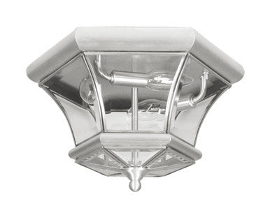 Livex Lighting Monterey/Georgetown Collection 3 Light Brushed Nickel Ceiling Mount in Brushed Nickel 7053-91