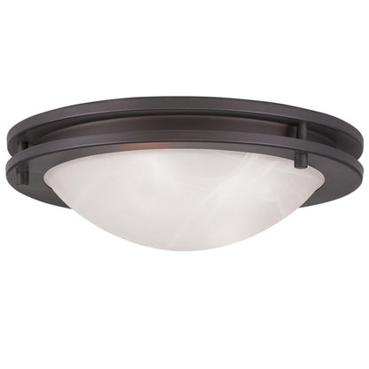 Livex Lighting Ariel Collection 2 Light Bronze Ceiling Mount in Bronze 7057-07