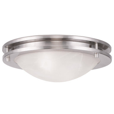 Livex Lighting Ariel Collection 2 Light Brushed Nickel Ceiling Mount in Brushed Nickel 7057-91