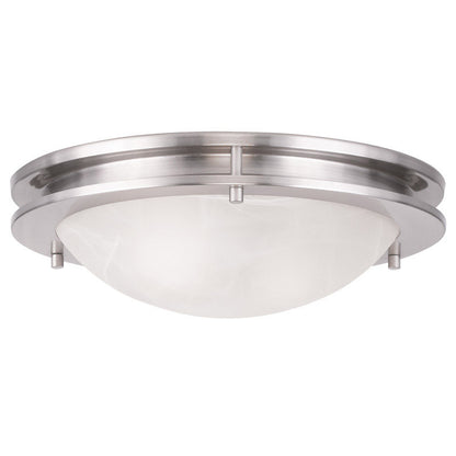 Livex Lighting Ariel Collection 2 Light Brushed Nickel Ceiling Mount in Brushed Nickel 7058-91