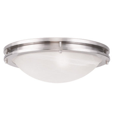 Livex Lighting Ariel Collection 3 Light Brushed Nickel Ceiling Mount in Brushed Nickel 7059-91