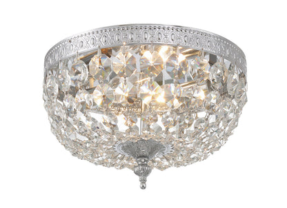 Crystorama Crystorama 2 Light Clear Italian Crystal Polished Chrome Ceiling Mount 708-CH-CL-I