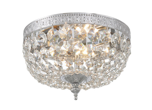 Crystorama Crystorama 2 Light Hand Cut Crystal Polished Chrome Ceiling Mount 708-CH-CL-MWP