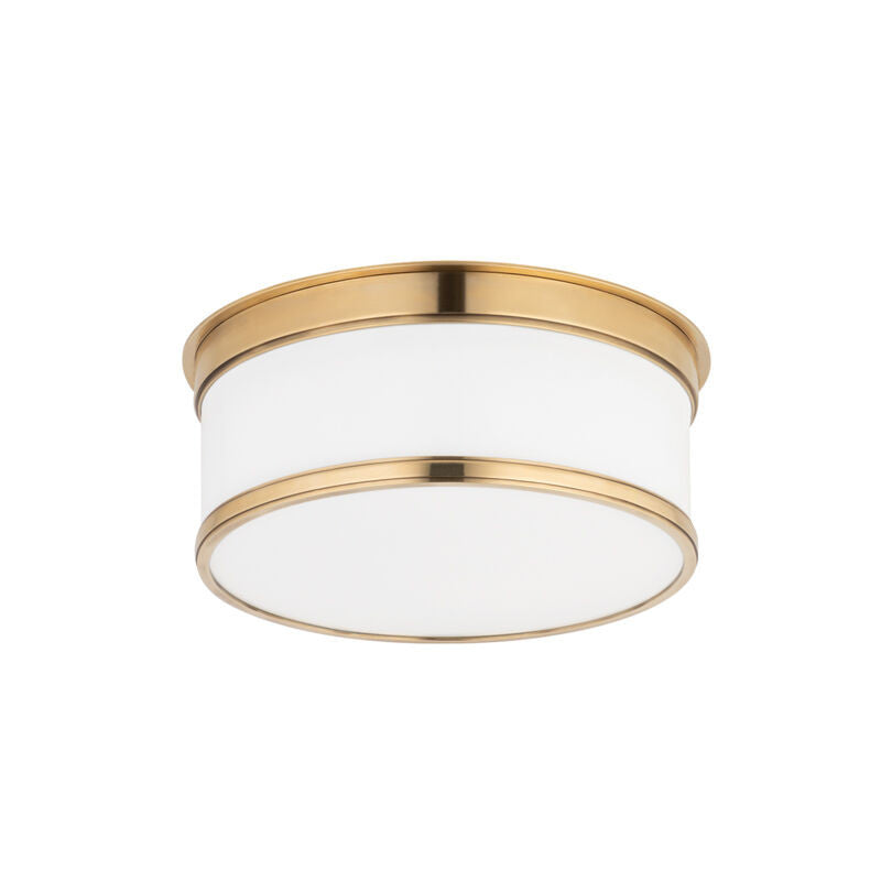 Hudson Valley Lighting Geneva Flush Mount in Aged Brass 709-AGB