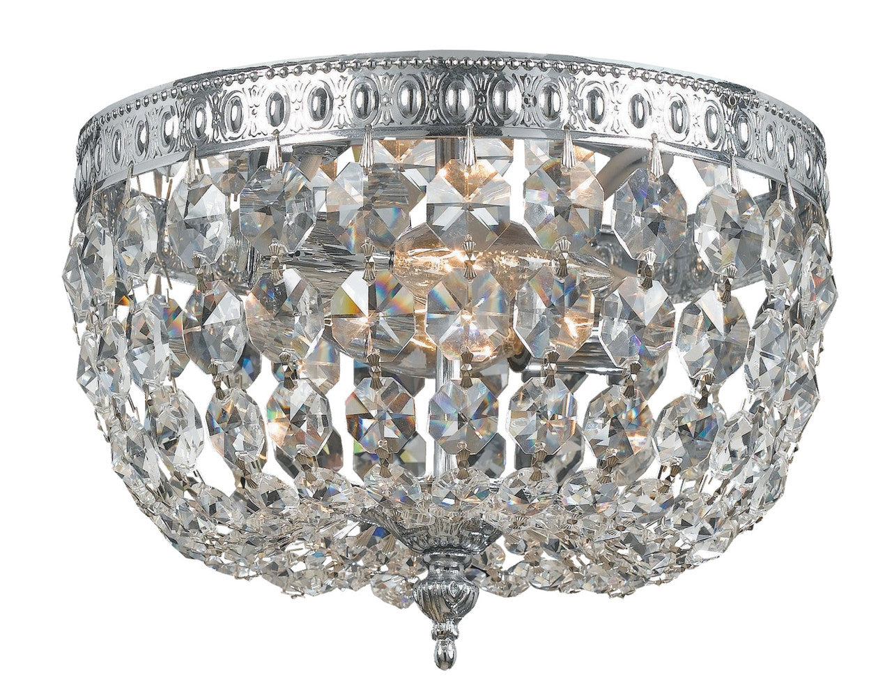 Crystorama Crystorama 2 Light Clear Italian Crystal Polished Chrome Ceiling Mount 710-CH-CL-I