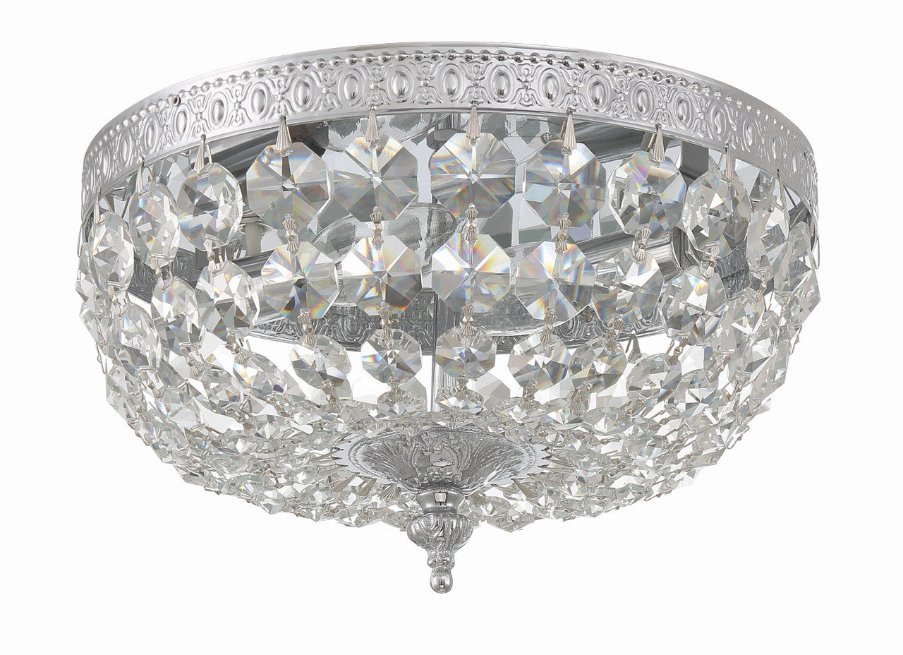 Crystorama Crystorama 2 Light Hand Cut Crystal Polished Chrome Ceiling Mount 710-CH-CL-MWP