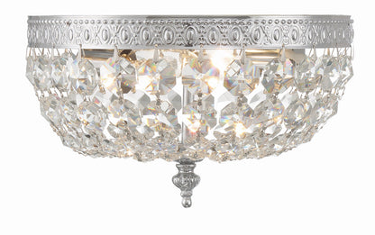 Crystorama Crystorama 2 Light Hand Cut Crystal Polished Chrome Ceiling Mount 710-CH-CL-MWP