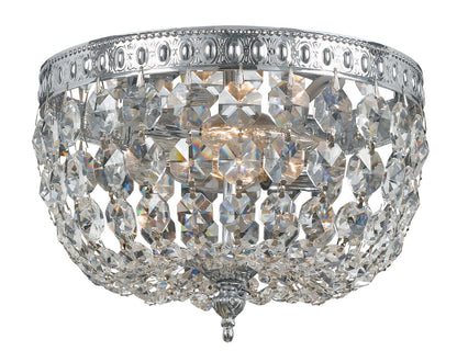 Crystorama Crystorama 2 Light Swarovski Strass Crystal Polished Chrome Ceiling Mount 710-CH-CL-S