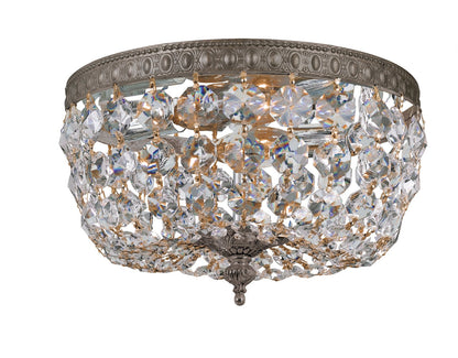 Crystorama Crystorama 2 Light Clear Italian Crystal English Bronze Ceiling Mount 710-EB-CL-I