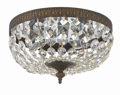 Crystorama Crystorama 2 Light Hand Cut Crystal English Bronze Ceiling Mount 710-EB-CL-MWP