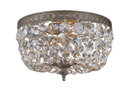 Crystorama Crystorama 2 Light Hand Cut Crystal English Bronze Ceiling Mount 710-EB-CL-MWP