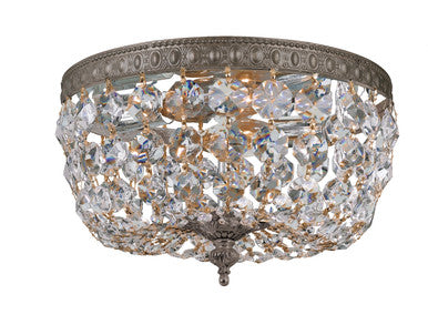 Crystorama Crystorama 2 Light Hand Cut Crystal English Bronze Ceiling Mount 710-EB-CL-MWP