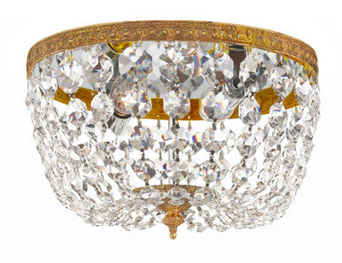 Crystorama Crystorama 2 Light Clear Italian Crystal Olde Brass Ceiling Mount 710-OB-CL-I