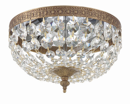 Crystorama Crystorama 2 Light Hand Cut Crystal Olde Brass Ceiling Mount 710-OB-CL-MWP