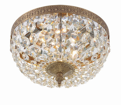 Crystorama Crystorama 2 Light Hand Cut Crystal Olde Brass Ceiling Mount 710-OB-CL-MWP