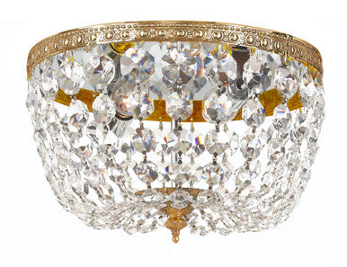 Crystorama Crystorama 2 Light Hand Cut Crystal Olde Brass Ceiling Mount 710-OB-CL-MWP