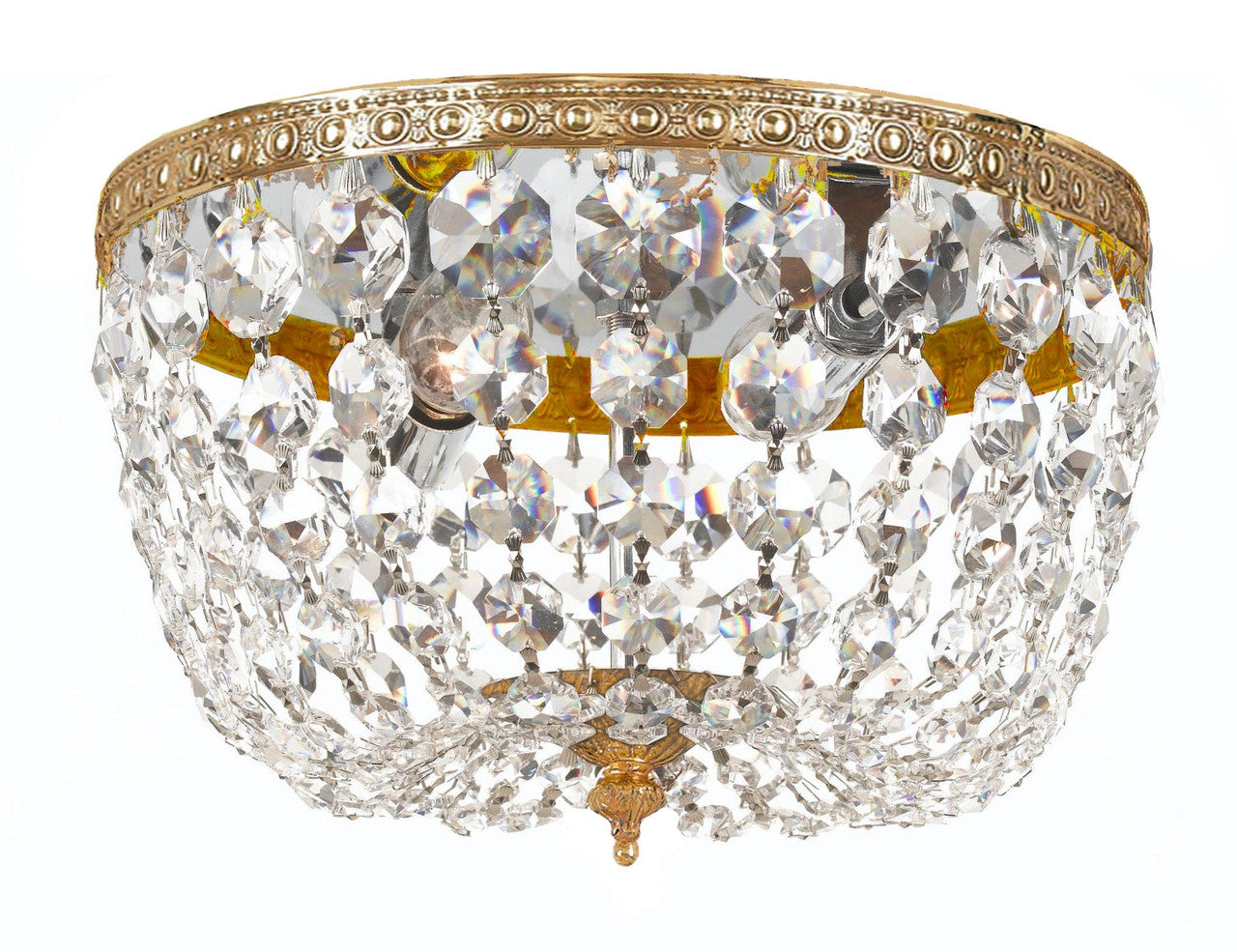 Crystorama Crystorama 2 Light Spectra Crystal Olde Brass Ceiling Mount 710-OB-CL-SAQ