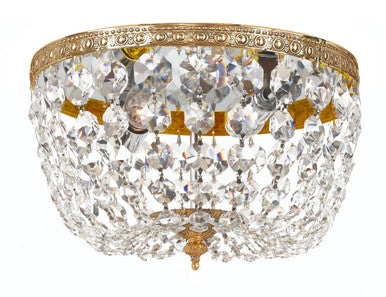 Crystorama Crystorama 2 Light Swarovski Strass Crystal Olde Brass Ceiling Mount 710-OB-CL-S