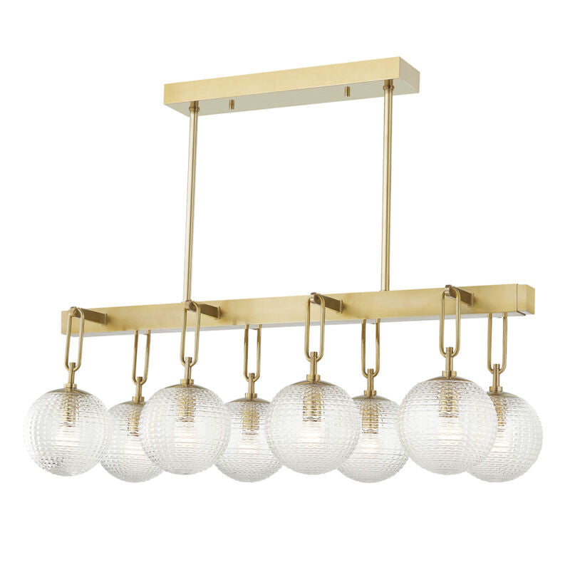 Hudson Valley Lighting Jewett Linear in Aged Brass 7108-AGB