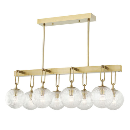 Hudson Valley Lighting Jewett Linear in Aged Brass 7108-AGB