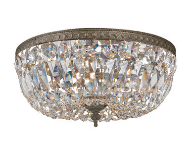 Crystorama Crystorama 3 Light Swarovski Strass Crystal English Bronze Ceiling Mount 712-EB-CL-S