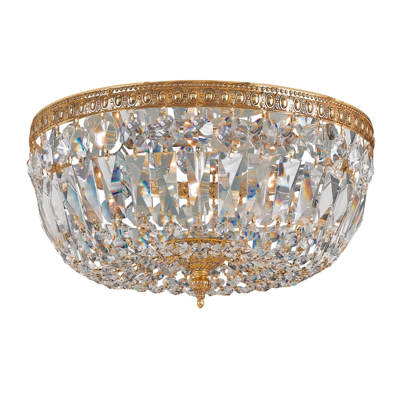 Crystorama Crystorama 3 Light Swarovski Strass Crystal Olde Brass Ceiling Mount 712-OB-CL-S