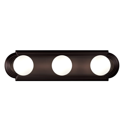 Maxim Essentials 3-Light Racetrack Bath Vanity Light in Oil Rubbed Bronze 7123OI