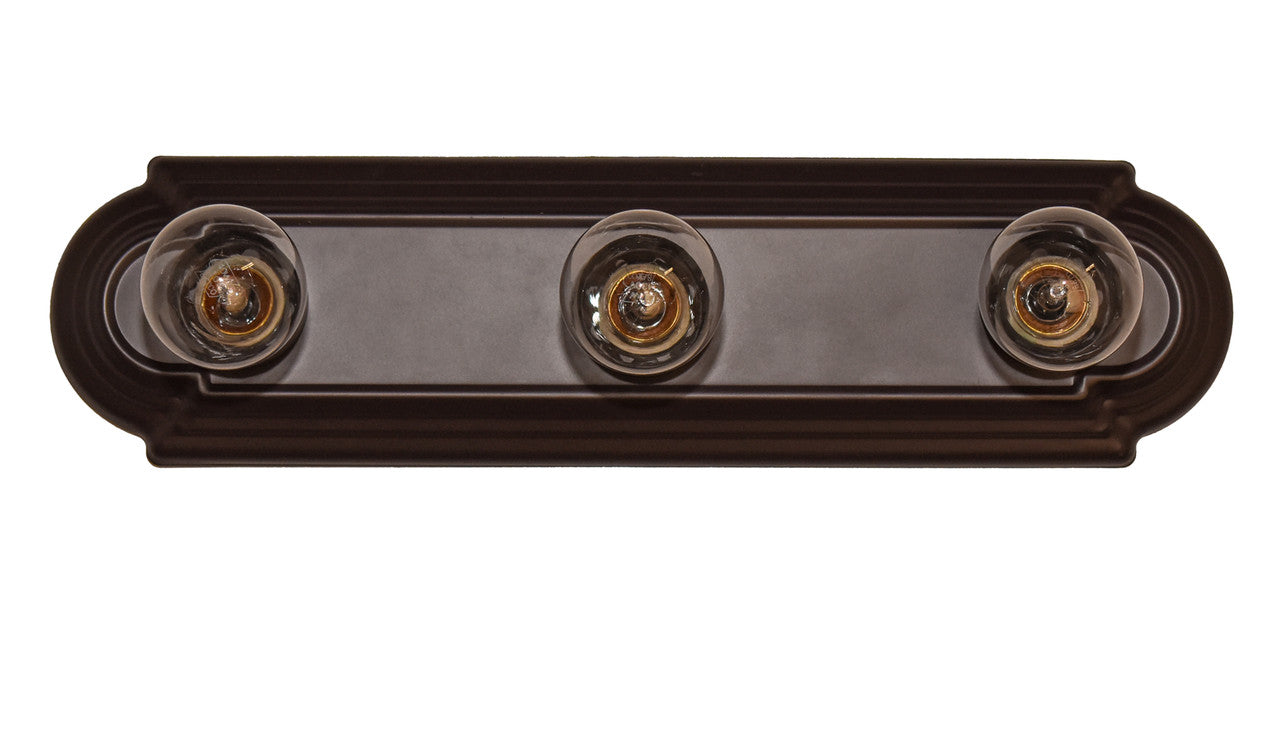 Maxim Essentials 3-Light Racetrack Bath Vanity Light in Oil Rubbed Bronze 7123OI