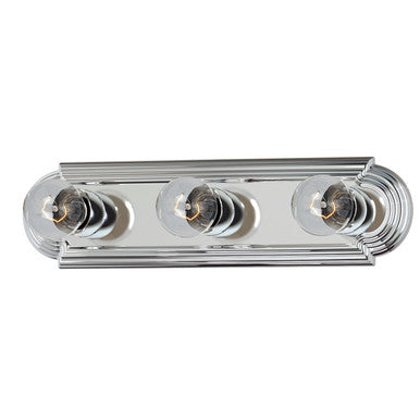 Maxim Essentials 3-Light Racetrack Bath Vanity Light in Polished Chrome 7123PC