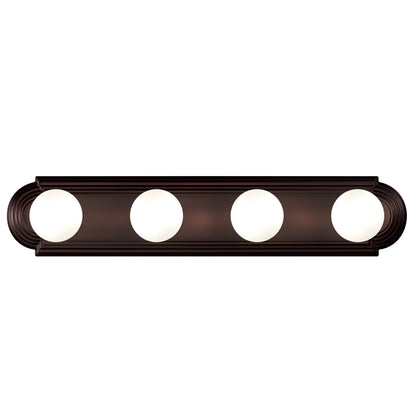 Maxim Essentials 4-Light Racetrack Bath Vanity Light in Oil Rubbed Bronze 7124OI