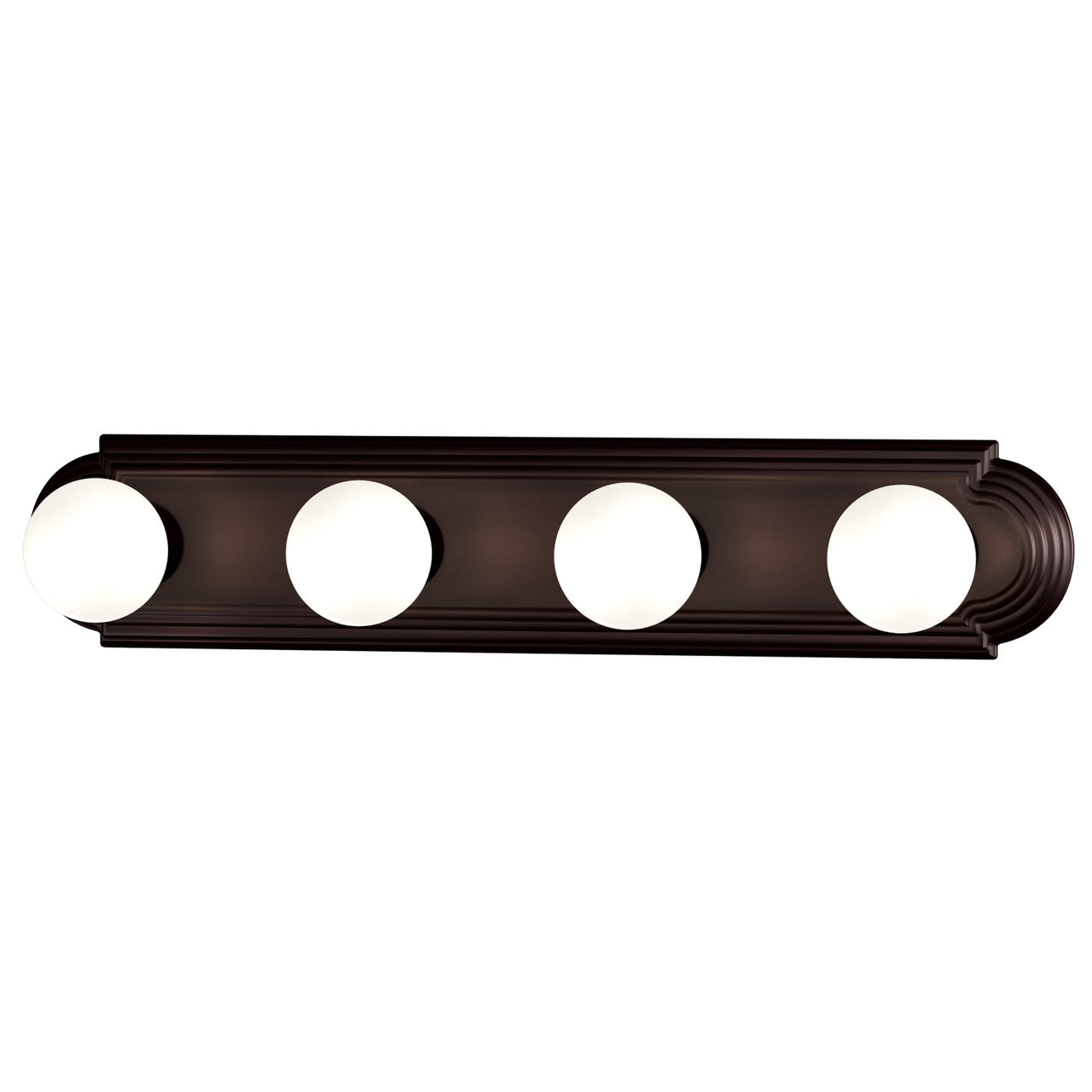 Maxim Essentials 4-Light Racetrack Bath Vanity Light in Oil Rubbed Bronze 7124OI