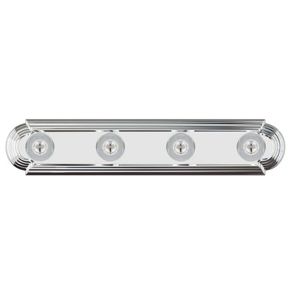 Maxim Essentials 4-Light Racetrack Bath Vanity Light in Polished Chrome 7124PC