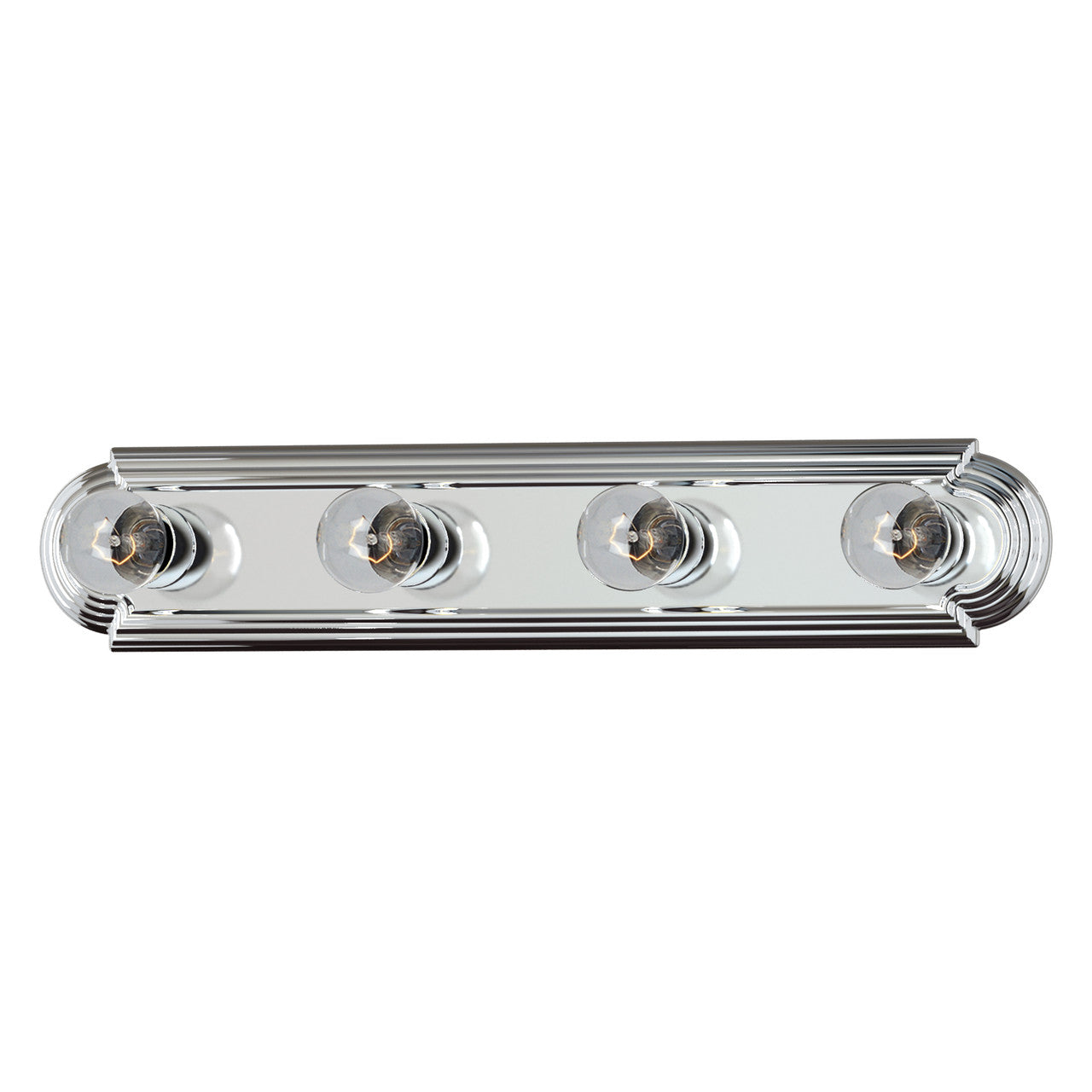 Maxim Essentials 4-Light Racetrack Bath Vanity Light in Polished Chrome 7124PC