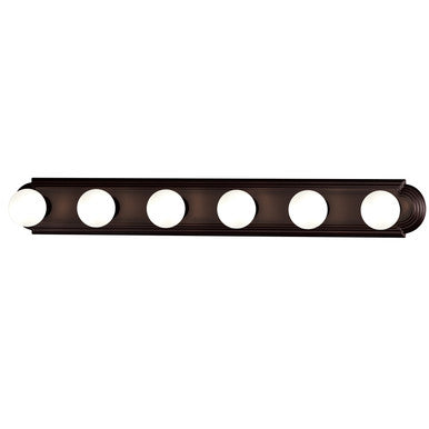 Maxim Essentials 6-Light Racetrack Bath Vanity Light in Oil Rubbed Bronze 7126OI