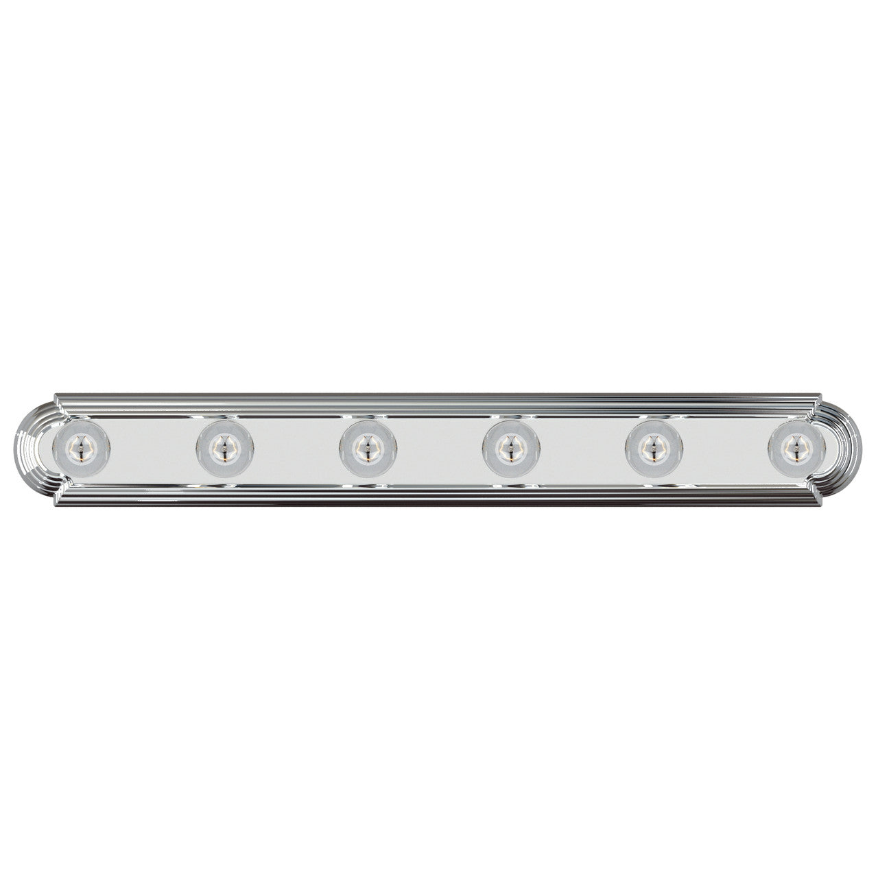 Maxim Essentials 6-Light Racetrack Bath Vanity Light in Polished Chrome 7126PC