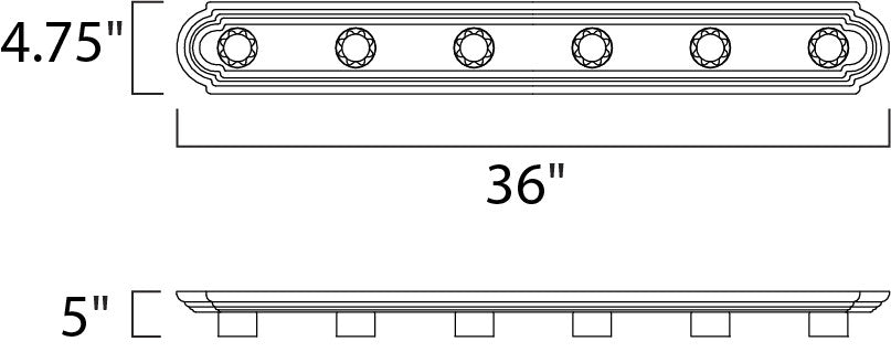 Maxim Essentials 6-Light Bath Vanity in Country Stone 7126CS